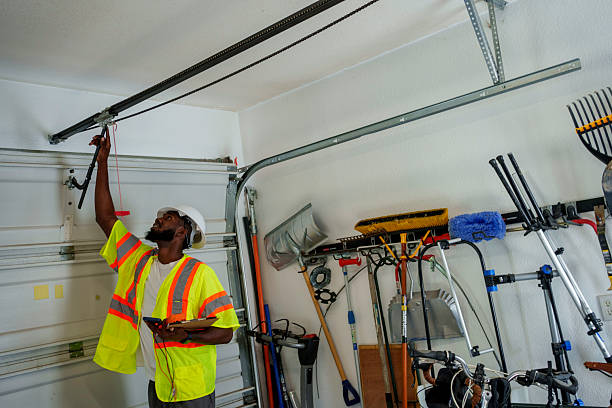 Professional Garage Door Panel Replacement technician working in North Chicago, IL